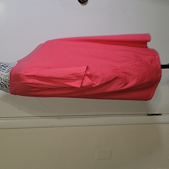 TORRID Pink Crew Neck Cotton Blend Mesh Short Sleeve Tee Casual Plus Size 2 - Picture 4 of 5